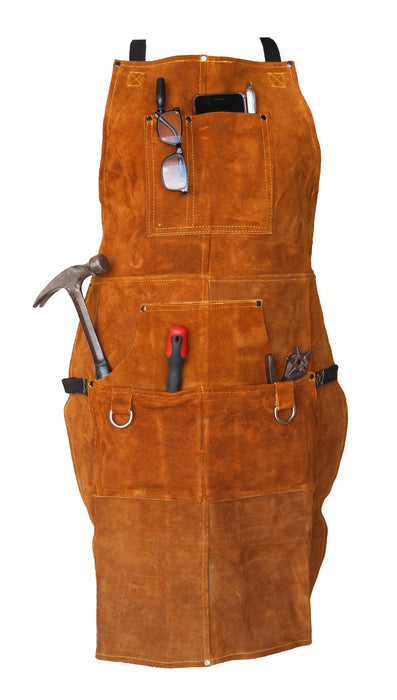 Suede Leather Heavy-Duty All-Purpose Workshop Multi Pocket Apron 231TS01