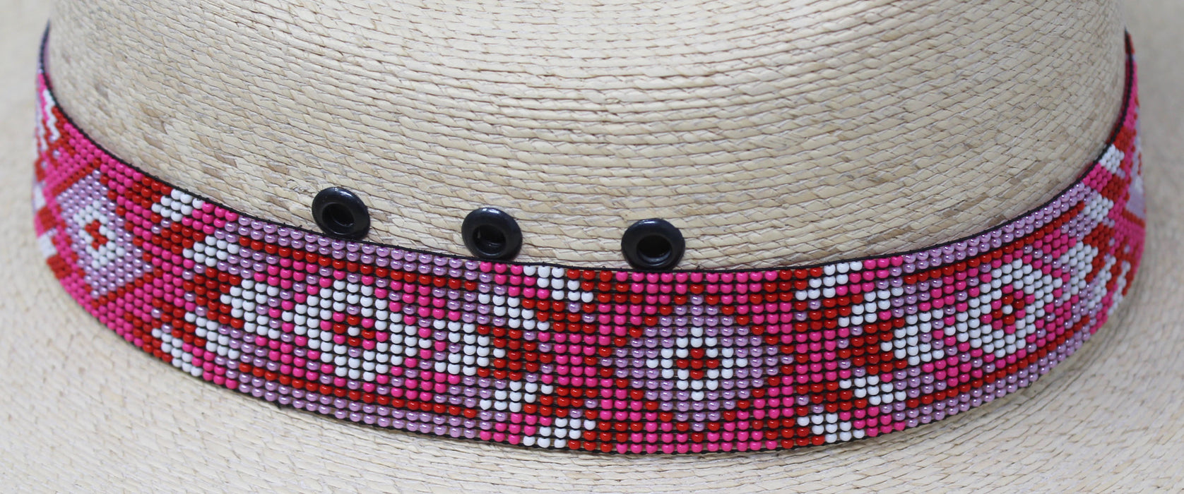 Western 1-1/4" Wide Unisex Handmade Beaded Rodeo Stretchy Elastic Hat Band 24RSE01