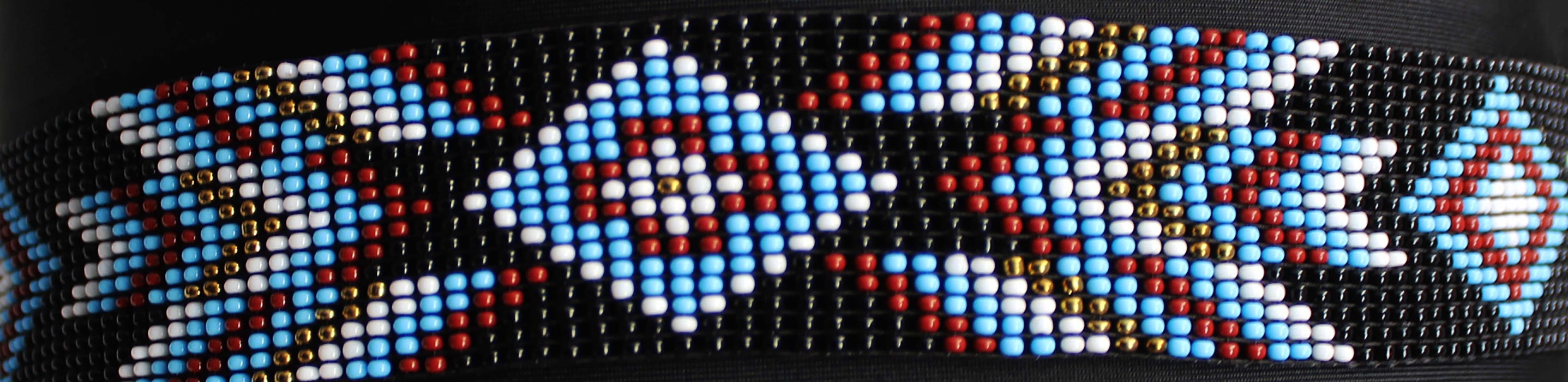 Western 1-1/4" Wide Unisex Handmade Beaded Rodeo Stretchy Elastic Hat Band 24RSE01