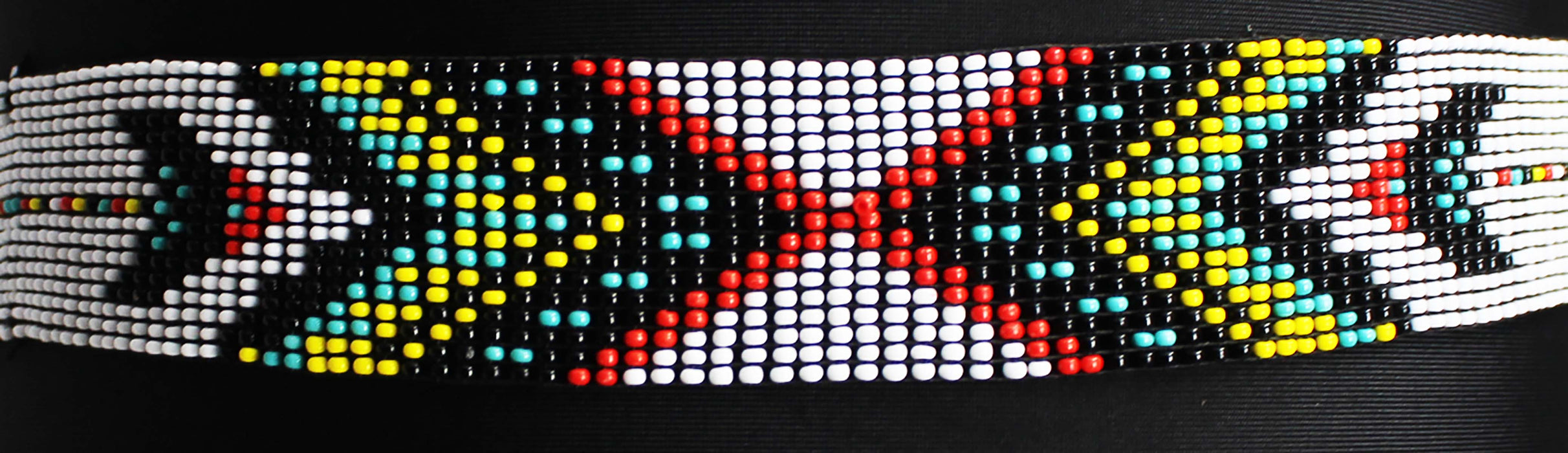 Western 1-1/4" Wide Unisex Handmade Beaded Rodeo Stretchy Elastic Hat Band 24RSE01