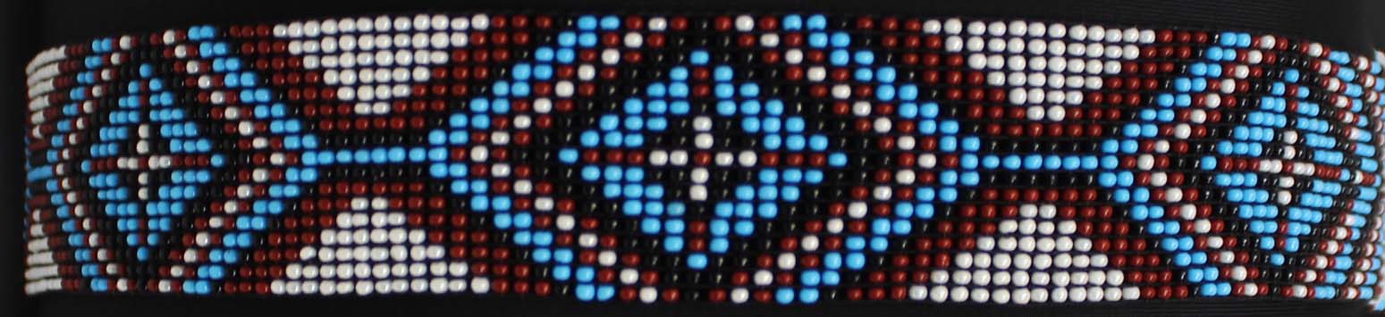 Western 1-1/4" Wide Unisex Handmade Beaded Rodeo Stretchy Elastic Hat Band 24RSE01