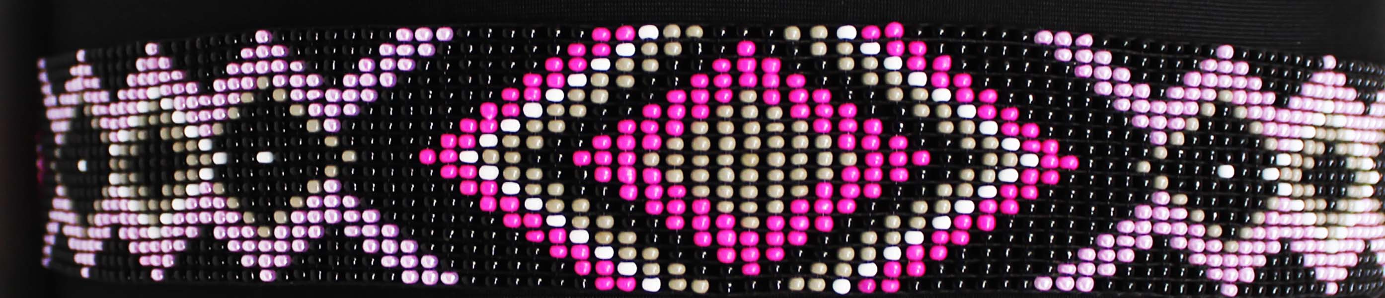 Western 1-1/4" Wide Unisex Handmade Beaded Rodeo Stretchy Elastic Hat Band 24RSE01