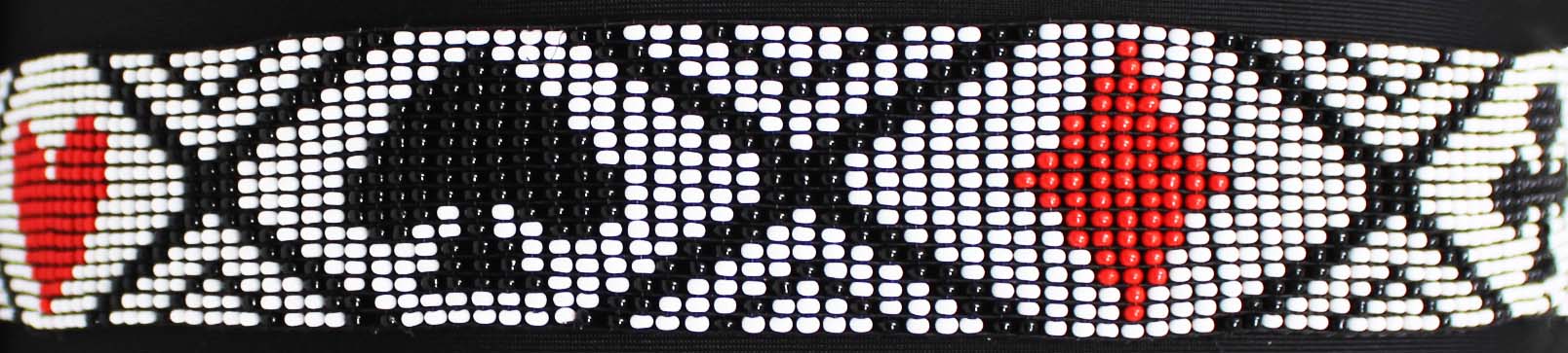 Western 1-1/4" Wide Unisex Handmade Beaded Rodeo Stretchy Elastic Hat Band 24RSE01