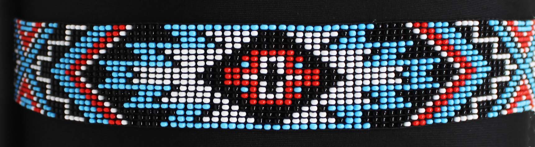 Western 1-1/4" Wide Unisex Handmade Beaded Rodeo Stretchy Elastic Hat Band 24RSE01