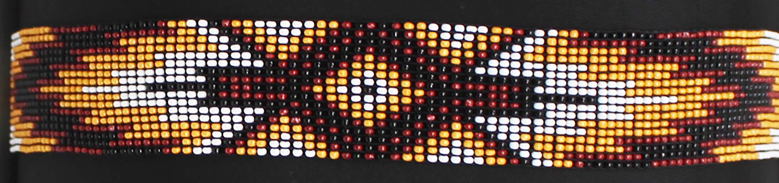 Western 1-1/4" Wide Unisex Handmade Beaded Rodeo Stretchy Elastic Hat Band 24RSE01