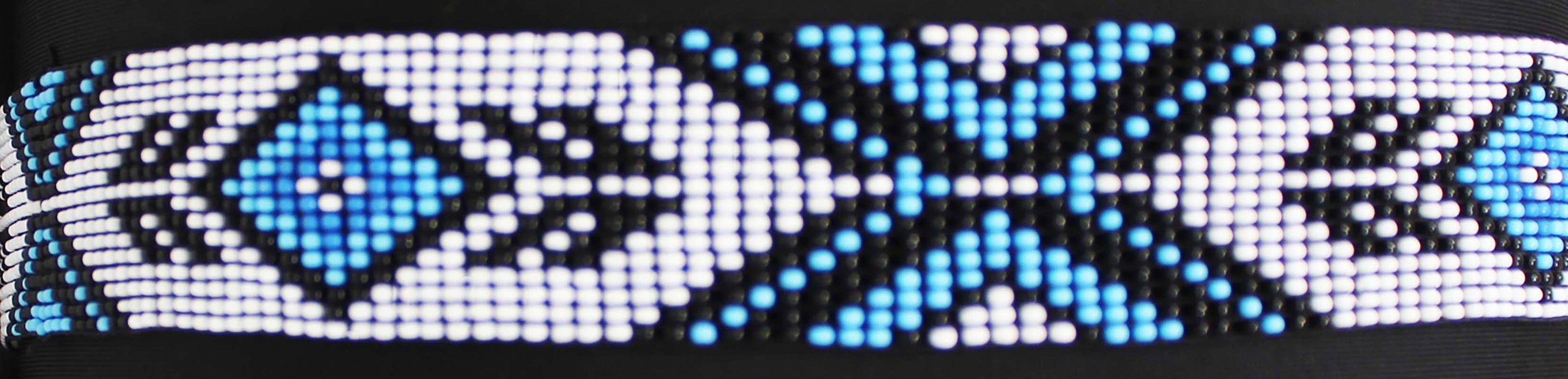 Western 1-1/4" Wide Unisex Handmade Beaded Rodeo Stretchy Elastic Hat Band 24RSE01