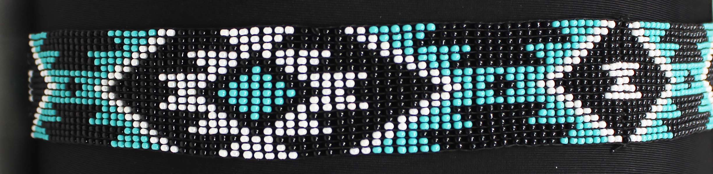 Western 1-1/4" Wide Unisex Handmade Beaded Rodeo Stretchy Elastic Hat Band 24RSE01