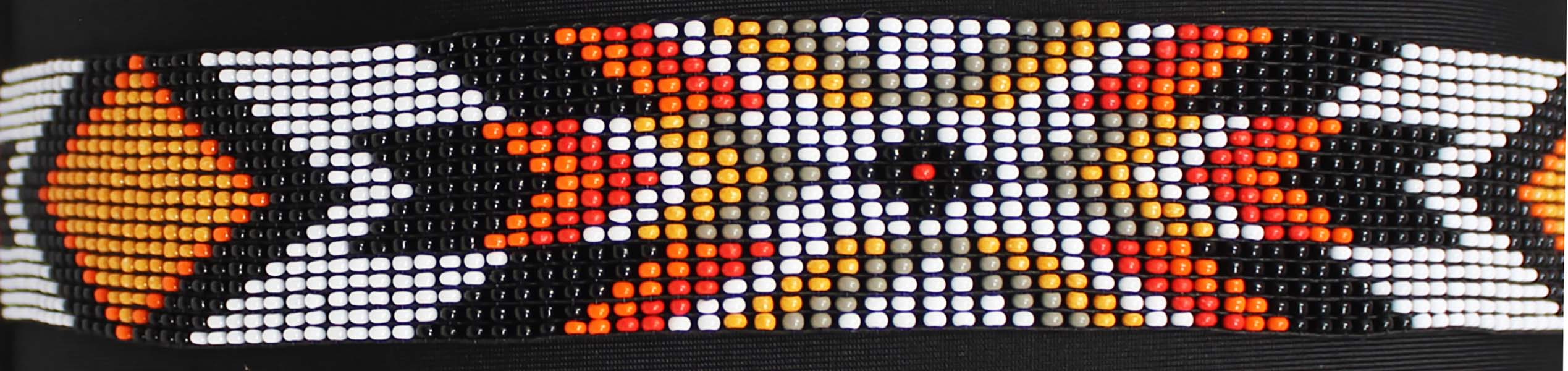 Western 1-1/4" Wide Unisex Handmade Beaded Rodeo Stretchy Elastic Hat Band 24RSE01