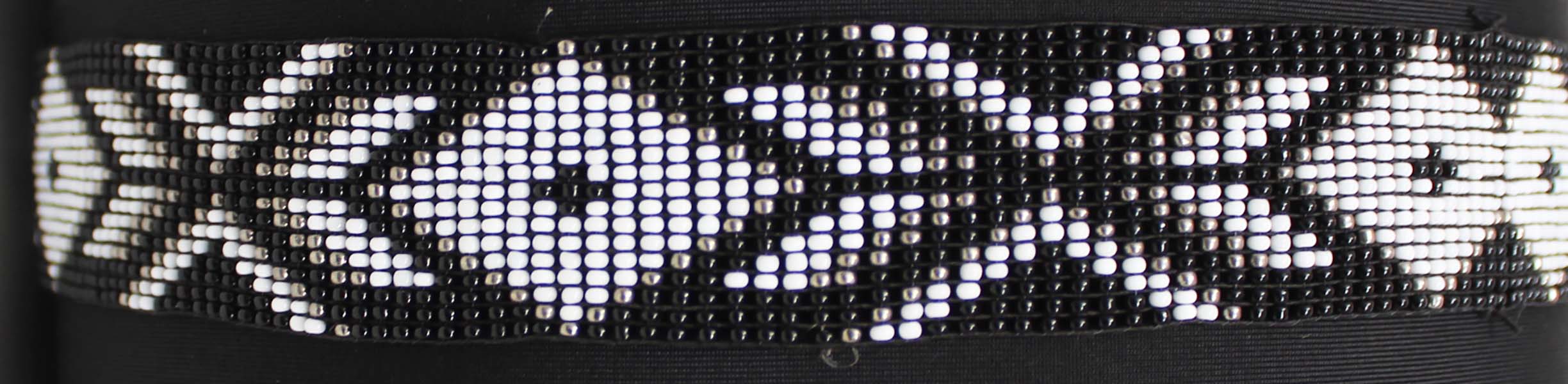 Western 1-1/4" Wide Unisex Handmade Beaded Rodeo Stretchy Elastic Hat Band 24RSE01