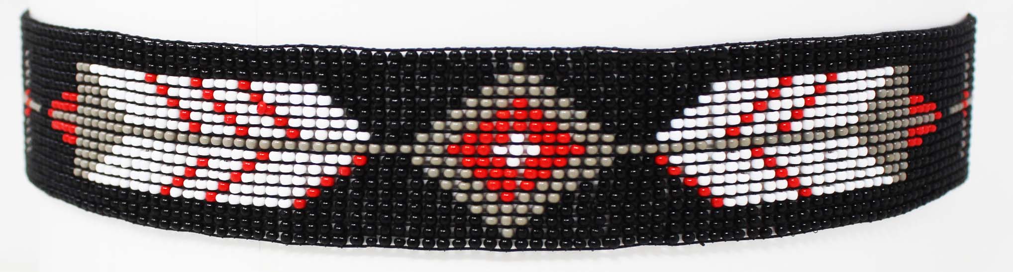 Western 1-1/4" Wide Unisex Handmade Beaded Rodeo Stretchy Elastic Hat Band 24RSE01