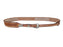 Western Tan Leather Hatband 5/8" Basket Weave Tooled w/ Rawhide Inlay Adjustable Buckle 24RSK04TN-C