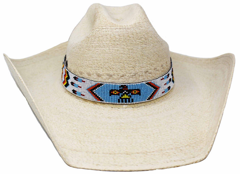 Cowboy Cowgirl Western Handmade Hat Beaded Band Southwest Rodeo Adjustable HatBand 24RTB