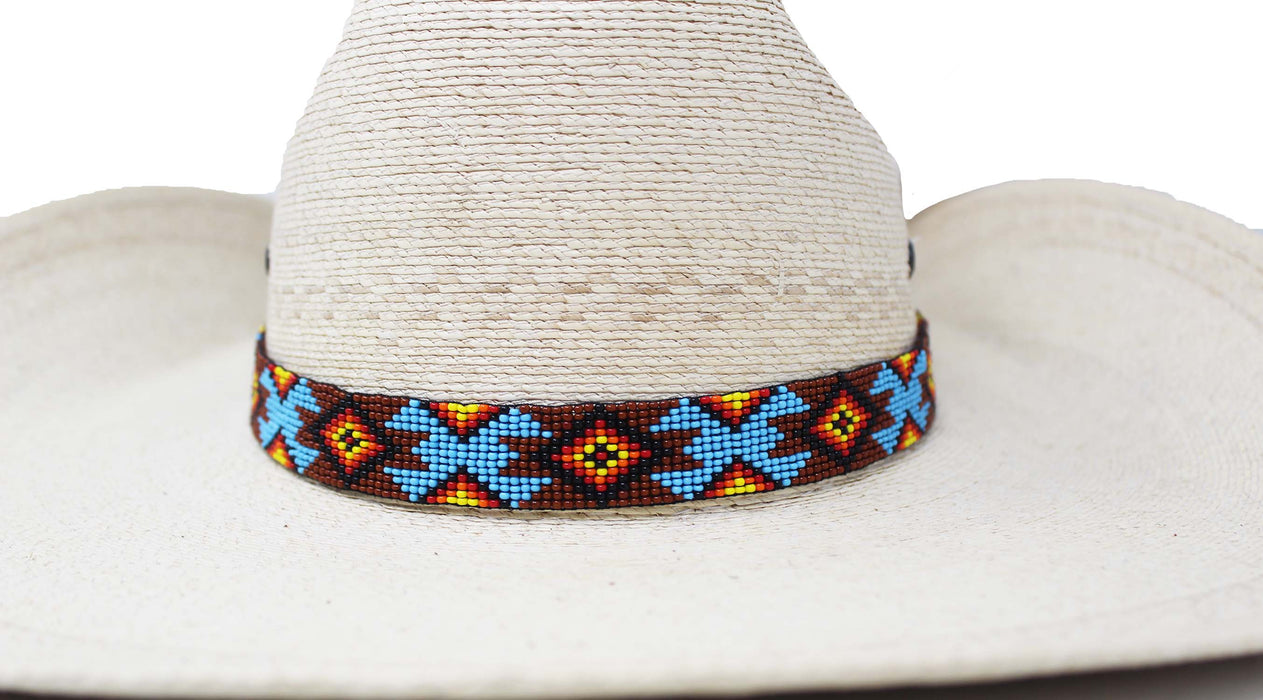 3/4" Western Handmade Beaded Southwest Rodeo Adjustable Hat Band 24RTB35
