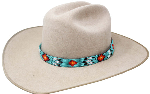 3/4" Western Handmade Beaded Southwest Rodeo Adjustable Hat Band 24RTB41