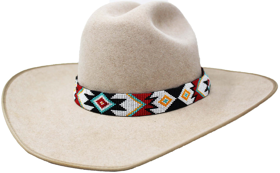 1" Western Handmade Beaded Southwest Rodeo Adjustable Hat Band 24RTB42
