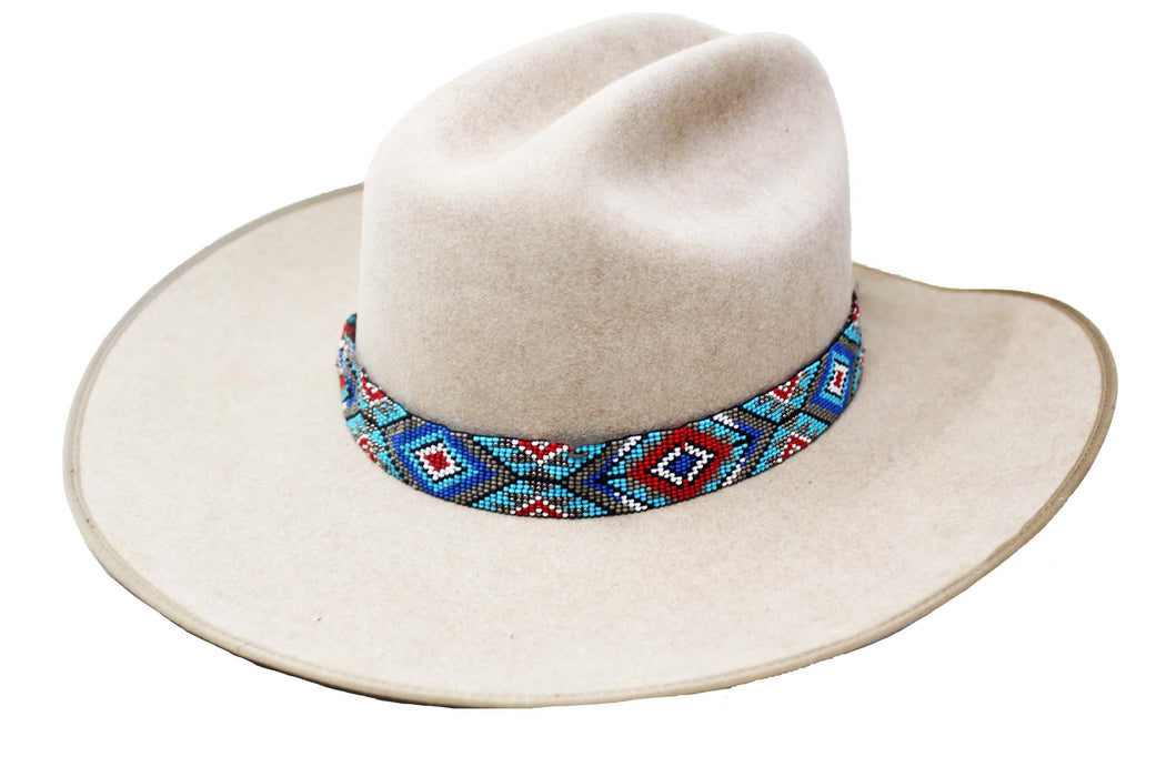 1" Western Handmade Beaded Southwest Rodeo Adjustable Hat Band 24RTB44