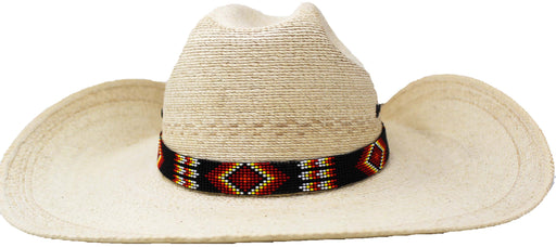 3/4" Western Handmade Beaded Southwest Rodeo Elastic Stretchy Hat Band 24RTE08