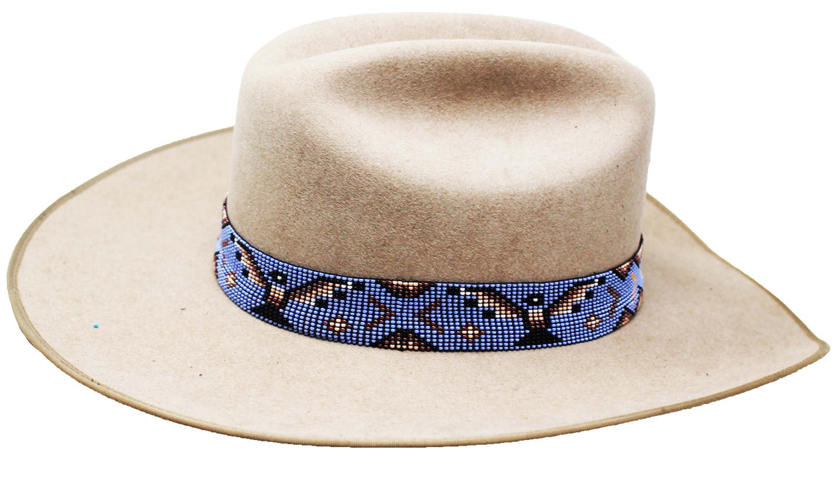 1-1/4" Western Handmade Beaded Southwest Rodeo Stretchy Hat Band Hat Band 24RTE22