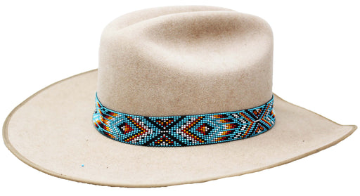 1-1/8" Western Handmade Beaded Southwest Rodeo Stretchy Hat Band Hat Band 24RTE25