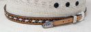 Western Tan Braided Leather Adjustable Buckle Hat Band with Buckle 24RTK