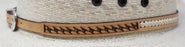 Western Tan Braided Leather Adjustable Buckle Hat Band with Buckle 24RTK