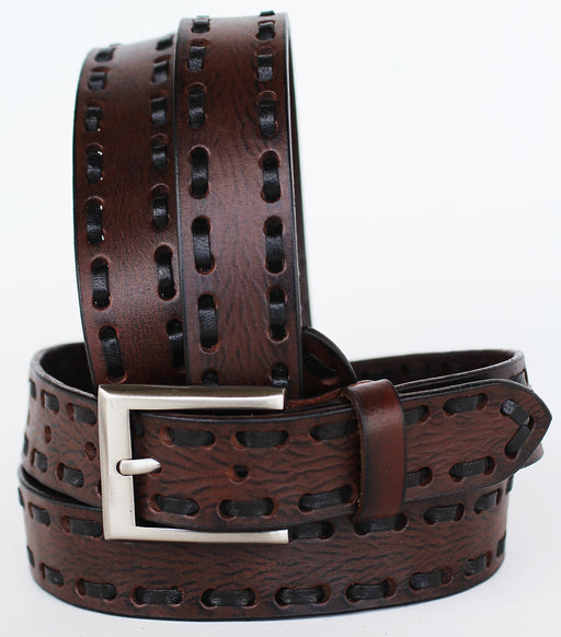 Handmade Heavy Duty Men's Dress Casual Cow Leather Belt Brown 262728RS