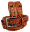 1.5" Width Western Heavy Duty Men Women Genuine Tooled Leather Belt Tan Removable Buckle 2644RS