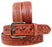 Western 1-1/2" Wide Rodeo Fashion Flower Tooled Leather Belt 2666RS