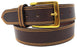 Mens 1 1/2" Wide Brown 100% Cow Leather Accent Stitch Casual Jean Belt 26AA09BR2