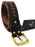Men's 100% Leather Casual Jean Dress Belt Tooled Cross Black 12AA22