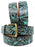 Men Women 1-1/2" Wide Tan Leather Floral Tooled Casual Jean Belt 26FKBrown
