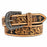 Challenger 1-3/4" Tapered Western Leather Belt Tooled Floral & Basket Weave