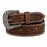 Challenger 1-3/4" Tapered Western Leather Belt Tooled Floral & Basket Weave