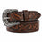 Challenger 1-3/4" Tapered Western Leather Belt Tooled Floral & Basket Weave