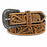 Men’s Western 1-1/2" Embossed Leather Belt with Engraved Buckle – Vintage Cowboy Style Wild Life 26FKWildlife