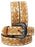 Kids Youth Young 1-1/4" Wide Tan Leather Floral Tooled Casual Jean Belt 26FKTooledC