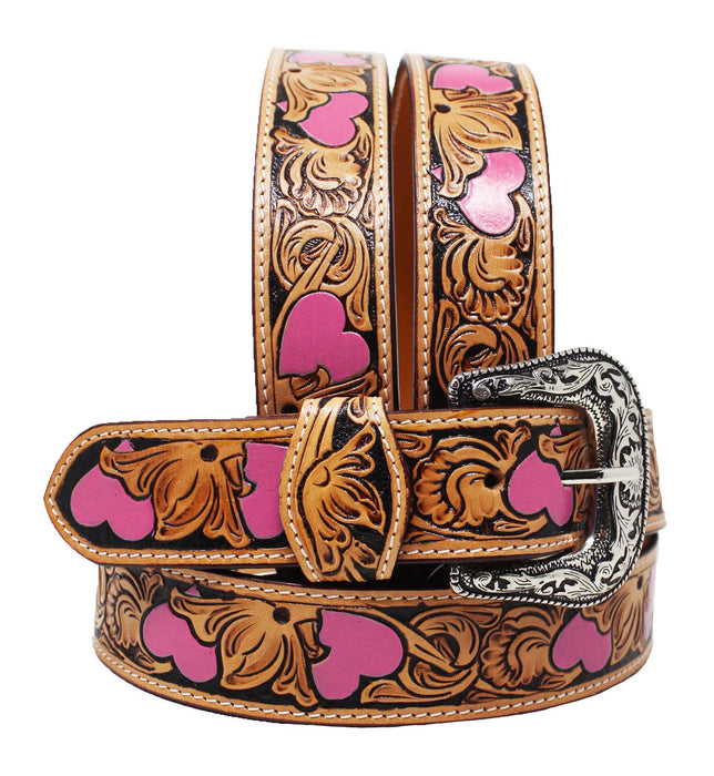 Challenger Western Hand-Painted Tooled Belt