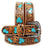 Challenger Western Hand-Painted Tooled Belt