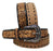 Western 1 1/2" Wide Men Women Rodeo Floral Tooled Suede Leather Buckstitch  Belt 26FK65