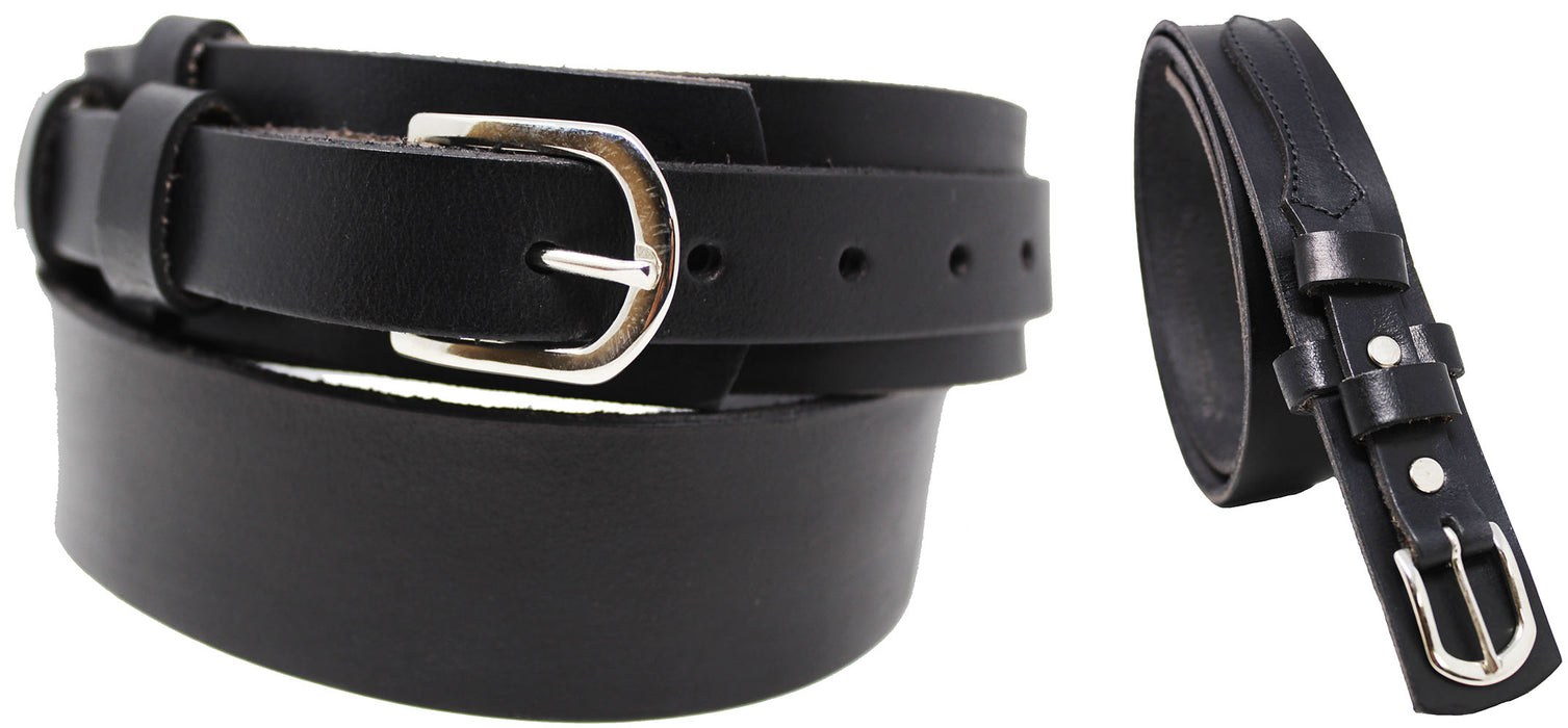 Men's Leather 1 1/2" Wide Plain Casual Jean Ranger Belt Black 12RAA06