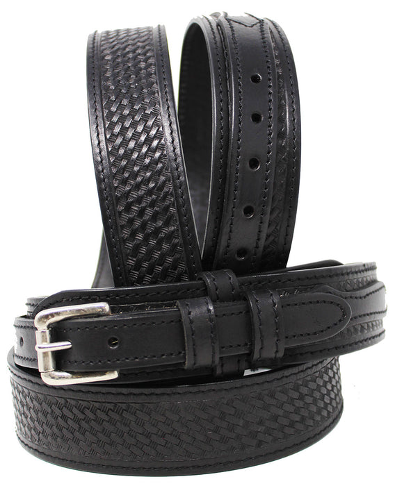 1 1/2" Wide Western Basket Weave Leather Tooled Casual Jean Ranger Belt 26CRAA90Ranger