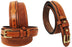 Mens Western Ranger Belt Leather Basket Weave Tooled Black Tan Brown 26RAA90BasketWeave