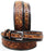 1-1/2" Western Floral Tooled Black Inlay Ranger Full-Grain Leather Belt 26RS02R