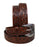 Western 1-1/2" Wide Floral Tooled Black Inlay Full-Grain Leather Belt RSFloral