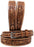 Western Floral Tooled Ranger Full-Grain Brown Leather Belt 26RS05R