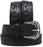 38  Western 1-3/4" Tapered Wide Floral Tooled Black Inlay Full-Grain Leather Belt 26RS03T