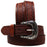 38  Western 1-3/4" Tapered Wide Floral Tooled Black Inlay Full-Grain Leather Belt 26RS03T