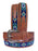 30"  Western 1-1/2" Basket Weave Tooled Beaded Full-Grain Leather Belt 26RS103