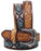 Men Women Western 1-1/2" Wide Antique Floral Tooled Beaded Full-Grain Leather Belt