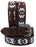 30"  Western 1-1/2" Basket Weave Tooled Beaded Full-Grain Leather Belt 26RS103